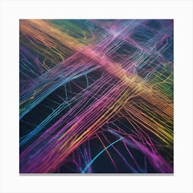 Abstract Colorful Lines 2 Canvas Print