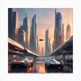 Futuristic Cityscape 6 Canvas Print