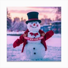 A Photo Of A Snowman Wearing A Top Hat A X62ror2yqx69gezjvattgq U6mui5pis52qmf9t7suo5a Canvas Print