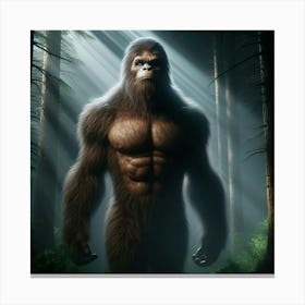 Bigfoot In The Woods 2 Canvas Print