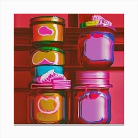 Jars Of Sweets Canvas Print