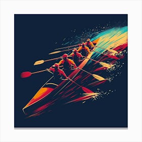 Canoe Race Canvas Print