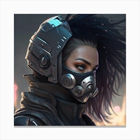 Futuristic Enforcer - Female Canvas Print
