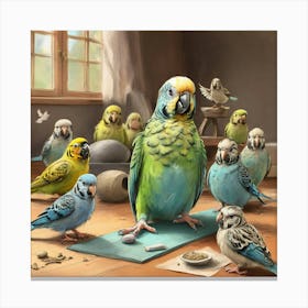 Parrots 3 Canvas Print