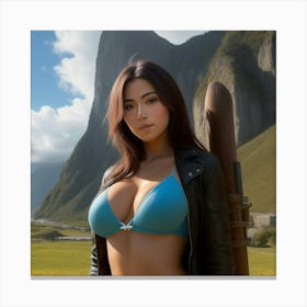 Sexy Asian Woman Canvas Print