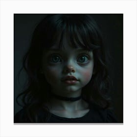 Portrait Of A Little Girl Canvas Print