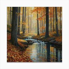 The Feeling Of Fall In The Forest 1 Canvas Print