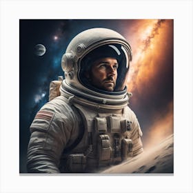 Astronaut In Space Canvas Print