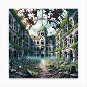 Ruins Of An Abandoned Asylum Canvas Print