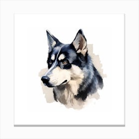 Husky Sketch With Oil Painting Effect 1 Canvas Print
