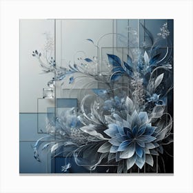 Abstract Flowers 3 Canvas Print