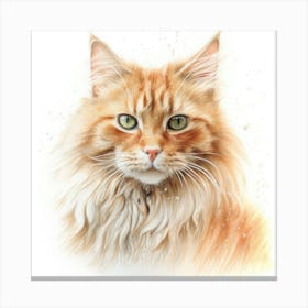 Carmel Snow Cat Portrait 3 Canvas Print