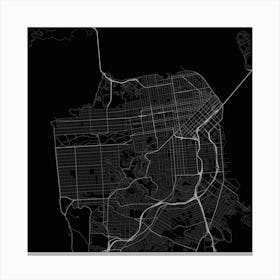 San Francisco in Black (Traffic) Canvas Print