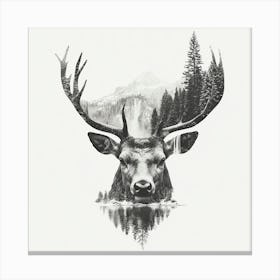 Deer Head Canvas Art Canvas Print