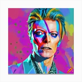 Craiyon 150639 Bold And Vibrant Artwork Of David Bowie In 1980s Style In Pastel Colours Canvas Print