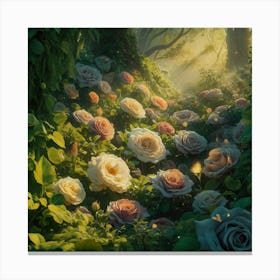 Roses In The Forest 1 Canvas Print