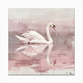 Swan Relaxing at the lLake Canvas Print