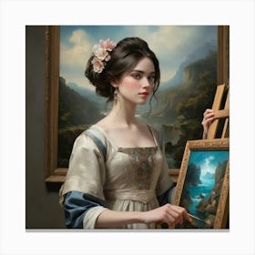 Portrait Of A Woman Art Print Canvas Print