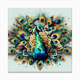 Peacock Painting Canvas Print