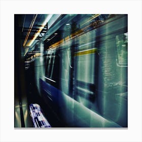 Reflecting Trains Canvas Print