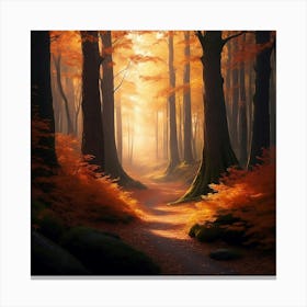 Gilded Canopy of Autumn Canvas Print