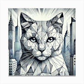 Dapplewhisk City Cat Canvas Print