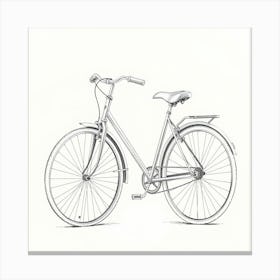 Bicycle Drawing Canvas Print