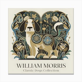 William Morris Classic Dogs Collection 2 Canvas Print