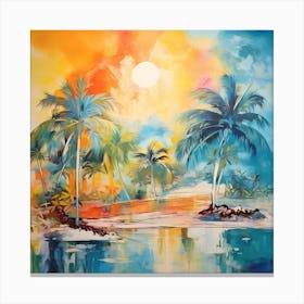 AI Melodies of Caribbean Skies Canvas Print