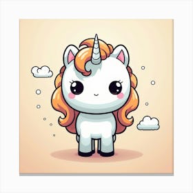 Cute Unicorn 66 Canvas Print