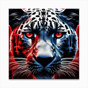Leopard With Red Eyes 2 Canvas Print