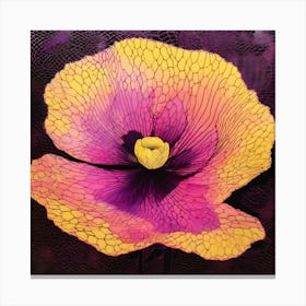 Mesh Poppy Canvas Print