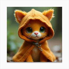 Flux Dev A Vibrant Orange Cat Doll With A Soft Plush Texture A 2 Leinwandbilder