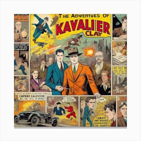 The Amazing Adventures of Kavalier and Clay, 1930's comic 3 Canvas Print