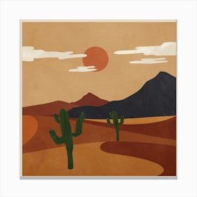 Modern Desert Art 1 Canvas Print