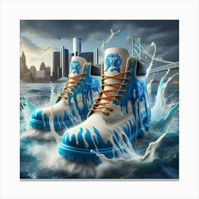 Detroit Boots Canvas Print