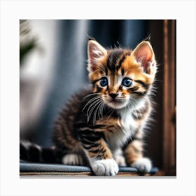 Kitten With Blue Eyes 5 Canvas Print