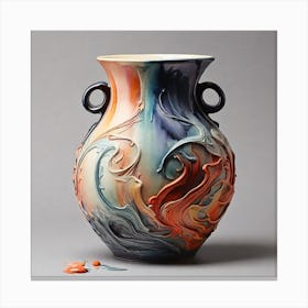 Art print of a vase for living room in attractive colors Canvas Print