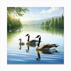 Canadian Geese 15 Canvas Print