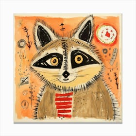 Abstract Raccoon 2 Canvas Print