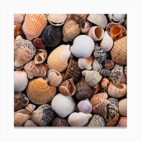 Sea Shells Background 1 Canvas Print