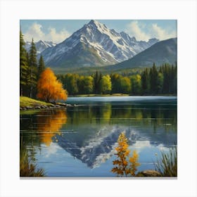 Reflections In A Lake Canvas Print