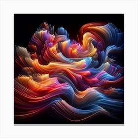 Abstract Waves: Creating Fluid Forms with Intentional Camera Movement 1 Canvas Print