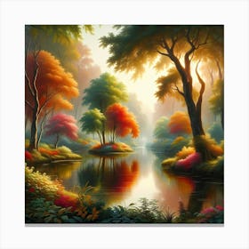 Forest In Autumn Canvas Print