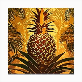 Pineapple In The Jungle 1 Canvas Print