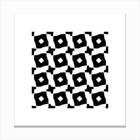 Black And White Geometric Pattern 1 Canvas Print