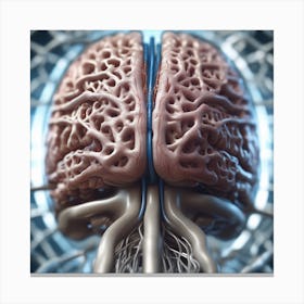 Human Brain In 3d Canvas Print