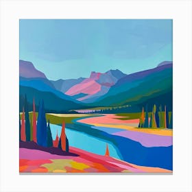 Colourful Abstract Jasper National Park Canada 3 Canvas Print