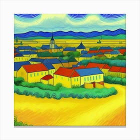 Countryside Elegance: A Timeless Village Village Of Van Gogh Canvas Print