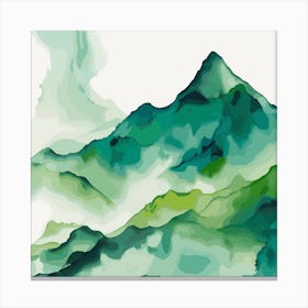 Mountains In Watercolor Canvas Print